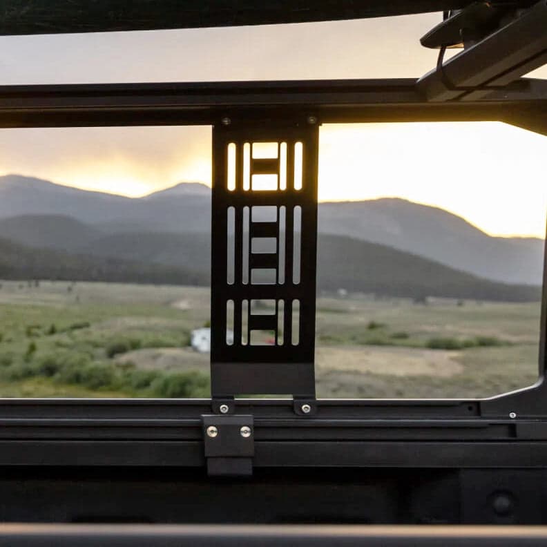 Kuat IBEX Molle Panel - Narrow Full Height attached to IBEX truck rack